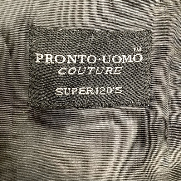 PRONTO UOMO COUTURE Black Wool Tuxedo Size 44S - Picture 14 of 16